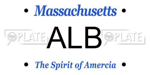 ALB Massachusetts License Plate
