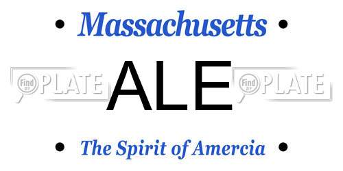 ALE Massachusetts License Plate