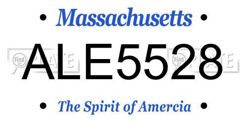 ALE5528 Massachusetts License Plate