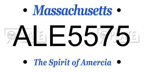 ALE5575 Massachusetts License Plate