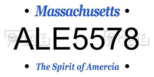 ALE5578 Massachusetts License Plate