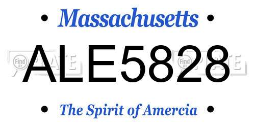 ALE5828 Massachusetts License Plate