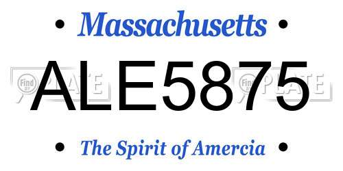 ALE5875 Massachusetts License Plate