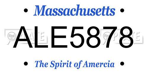 ALE5878 Massachusetts License Plate