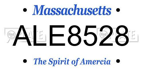 ALE8528 Massachusetts License Plate