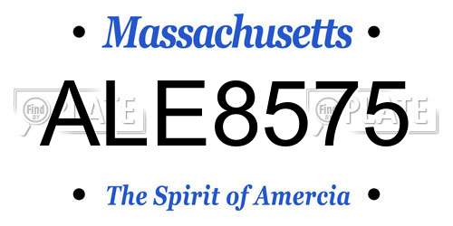 ALE8575 Massachusetts License Plate