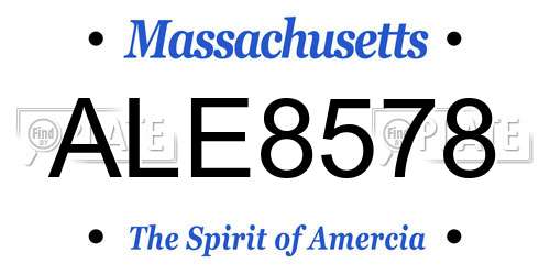ALE8578 Massachusetts License Plate