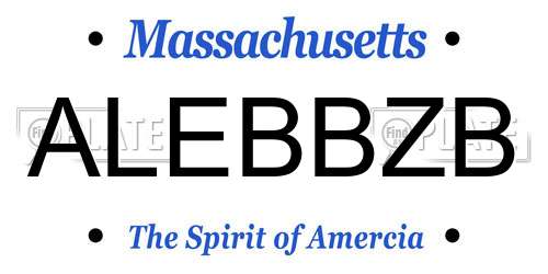 ALEBBZB Massachusetts License Plate