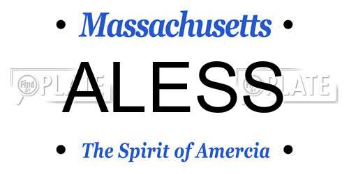 ALESS Massachusetts License Plate