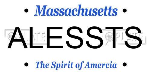 ALESSTS Massachusetts License Plate