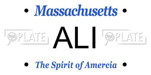 ALI Massachusetts License Plate