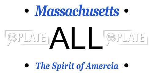 ALL Massachusetts License Plate