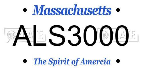 ALS3000 Massachusetts License Plate