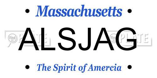 ALSJAG Massachusetts License Plate
