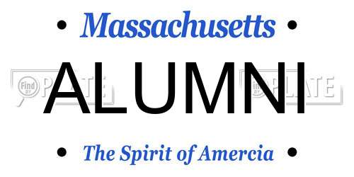 ALUMNI Massachusetts License Plate