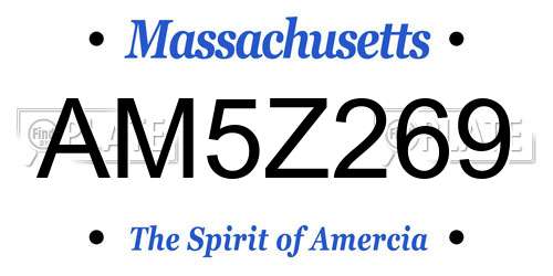 AM5Z269 Massachusetts License Plate