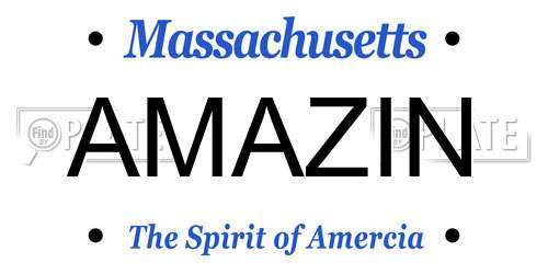 AMAZIN Massachusetts License Plate