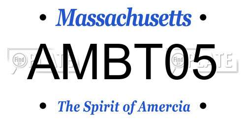 AMBT05 Massachusetts License Plate