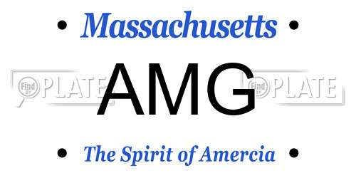 AMG Massachusetts License Plate