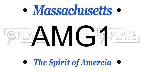 AMG1 Massachusetts License Plate