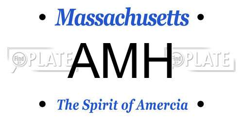 AMH Massachusetts License Plate