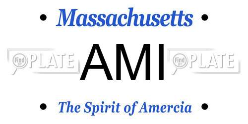 AMI Massachusetts License Plate