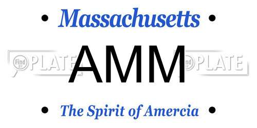 AMM Massachusetts License Plate