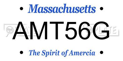 AMT56G Massachusetts License Plate