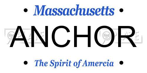 ANCHOR Massachusetts License Plate
