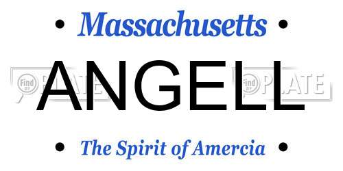 ANGELL Massachusetts License Plate