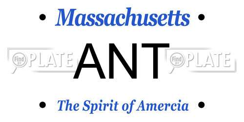 ANT Massachusetts License Plate