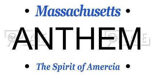 ANTHEM Massachusetts License Plate