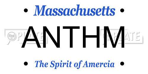 ANTHM Massachusetts License Plate