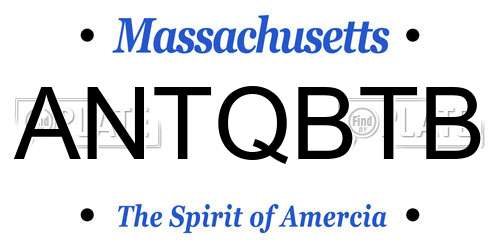ANTQBTB Massachusetts License Plate