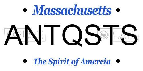 ANTQSTS Massachusetts License Plate