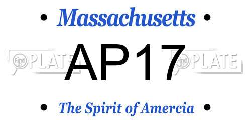 AP17 Massachusetts License Plate