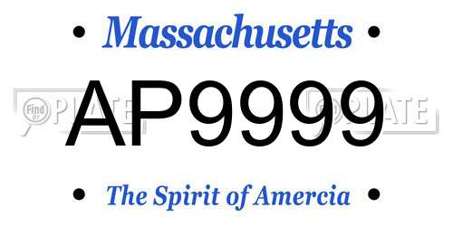 AP9999 Massachusetts License Plate