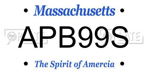APB99S Massachusetts License Plate