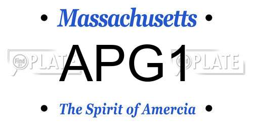 APG1 Massachusetts License Plate