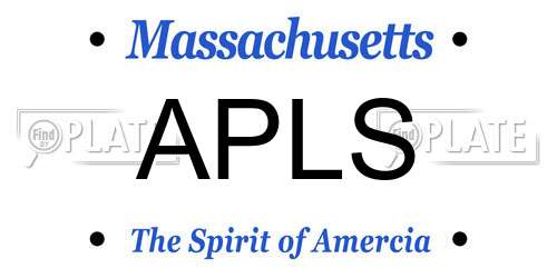 APLS Massachusetts License Plate