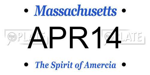 APR14 Massachusetts License Plate