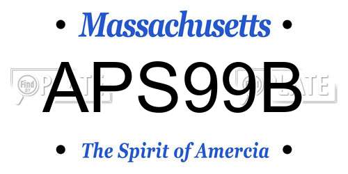 APS99B Massachusetts License Plate