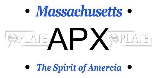 APX Massachusetts License Plate