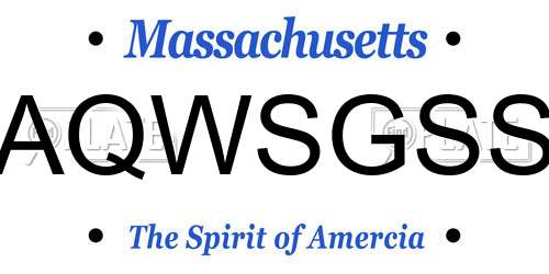 AQWSGSS Massachusetts License Plate