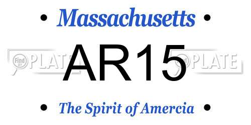 AR15 Massachusetts License Plate