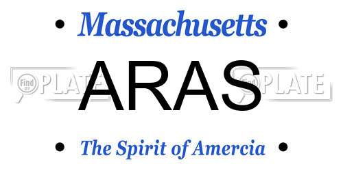 ARAS Massachusetts License Plate