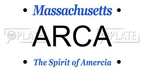 ARCA Massachusetts License Plate