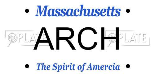 ARCH Massachusetts License Plate