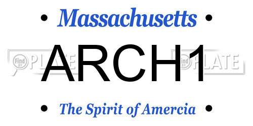 ARCH1 Massachusetts License Plate