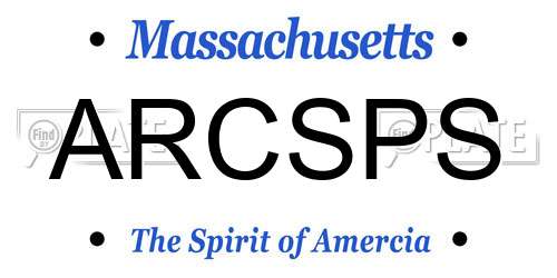 ARCSPS Massachusetts License Plate